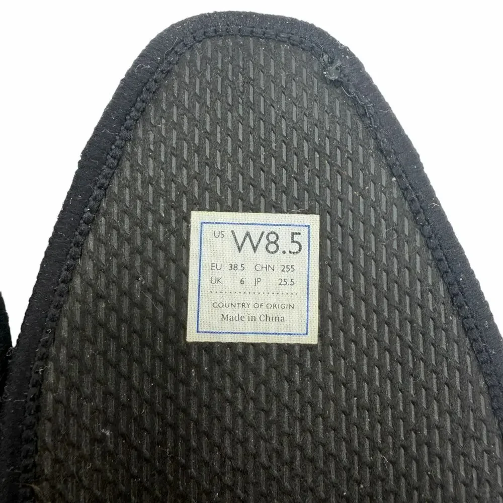 Rothy’s Black The Flat Round Toe Knit Slip On Size 8.5 Washable Work Luxury
